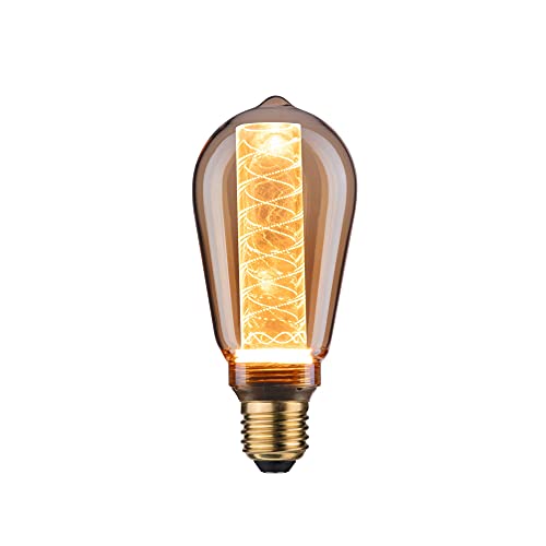 Paulmann 28598 LED Lampe ST64 Inner Glow 4W Retro Leuchtmittel Gold mit Innenkolben Glas 1800K Goldlicht E27 von Paulmann
