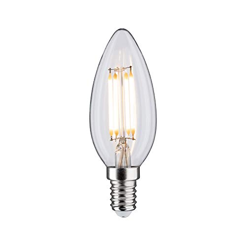 Paulmann 28611 LED Lampe Filament Kerze 4,5W Klassik Leuchtmittel Klar 2700K Warmweiß E14 von Paulmann