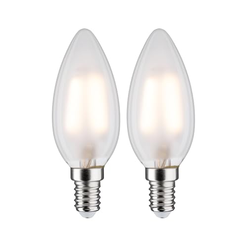 Paulmann 2er Pack LED Kerze, Ø 35 mm, 3W = 25W, E14, 250 lm, matt, 2700 K von Paulmann