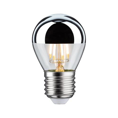 Paulmann 28668 LED Lampe Filament Tropfen 4,8W Leuchtmittel Kopfspiegel Silber 2700K Warmweiß dimmbar E27 von Paulmann
