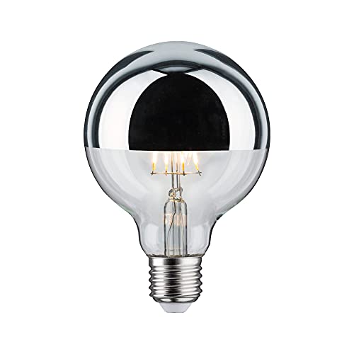 Paulmann 28673 LED Lampe Filament G95 7W Leuchtmittel Kopfspiegel Silber 2700K Warmweiß dimmbar E27, 1 Stück (1er Pack) von Paulmann