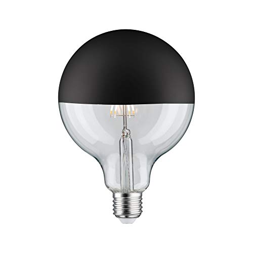 Paulmann 28679 LED Lampe Filament G125 6W Leuchtmittel Kopfspiegel Schwarz matt 2700K Warmweiß dimmbar E27 Paulmann 28679 LED Lampe Filament G125 6W Leuchtmittel Kopfspiegel Schwarz matt 2700K Warmweiß dimmbar E27 von Paulmann