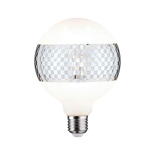 Paulmann 28742 LED Lampe G125 Globe 4,5W dimmbar Leuchtmittel Ringspiegel Silber effizientes Licht Glas Goldlicht 2600 K E27 von Paulmann