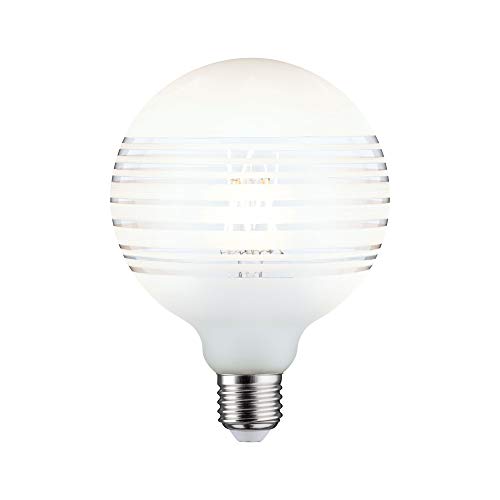 Paulmann 28744 LED Lampe G125 Globe 4,5W dimmbar Leuchtmittel Ringspiegel weiß effizientes Licht Glas Goldlicht 2600 K E27 von Paulmann