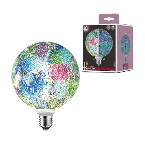 Paulmann 28749 LED Lampe Miracle Mosaic G125 Globe 5W dimmbar Leuchtmittel Multicolor effizientes Licht Warmweiß 2700K E27 von Paulmann