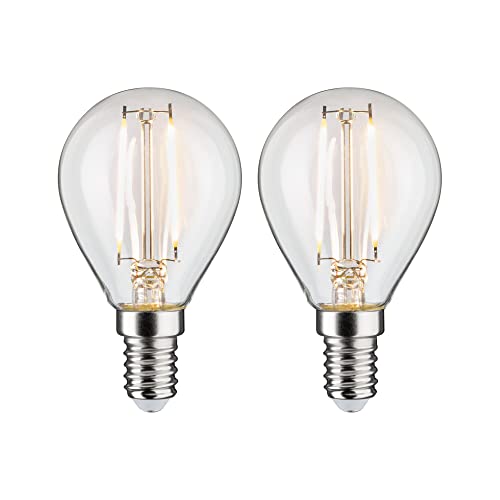 Paulmann 28857 LED Lampe Tropfen Filament E14 230V 2x250lm 2x2,7W 2700K Klar Lampen Leuchtmittel von Paulmann