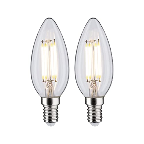 Paulmann 28916 LED Lampe Filament Kerze 2er Set 4,8W Leuchtmittel klar 4000K Neutralweiß E14 Paulmann 28916 LED Lampe Filament Kerze 2er Set 4,8W Leuchtmittel klar 4000K Neutralweiß E14 von Paulmann