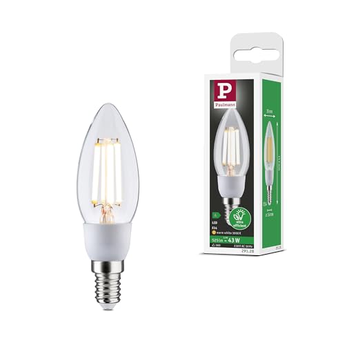 Paulmann 29128 Eco-Line Filament 230V LED Kerze E14 525lm 2,5W 3000K Klar Leuchtmittel von Paulmann