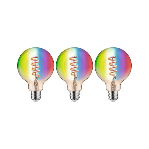 Paulmann 29165 Filament 230V Smart Home Zigbee LED Globe G95 E27 3x470lm 3x6,3W RGBW+ dimmbar Gold Leuchtmittel von Paulmann