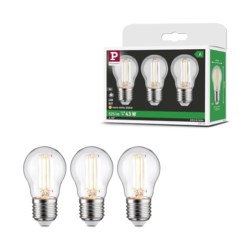 Paulmann 29215 Eco-Line Filament 230V LED Tropfen E27 3er-Set 80 mm 525lm 2,5W 3000K Klar von Paulmann