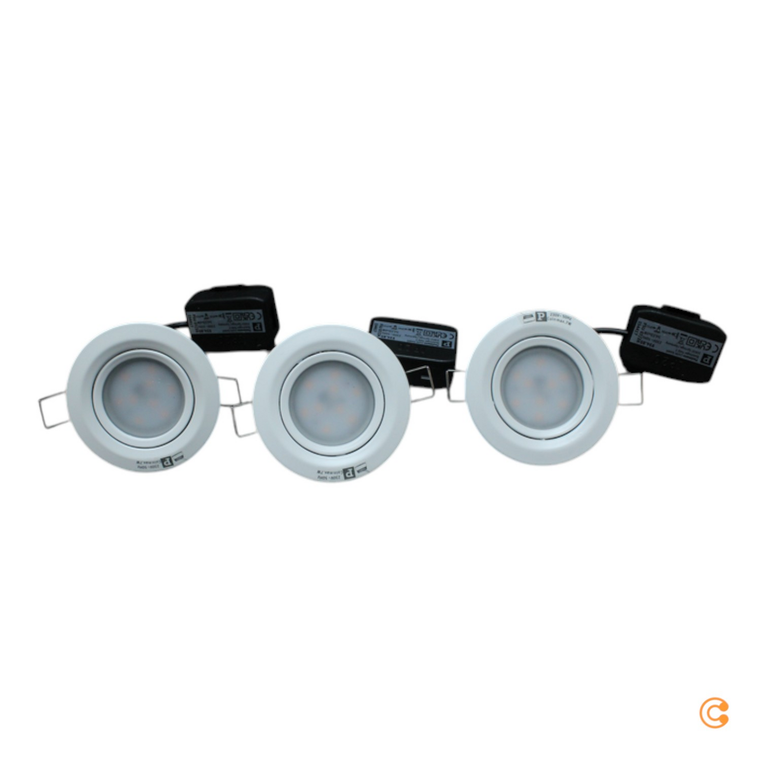 Paulmann 3er Spot Nova Coin Deckenlampe Deckenleuchte Lampe Rund Schwenkbar Weiß B-Ware von Paulmann