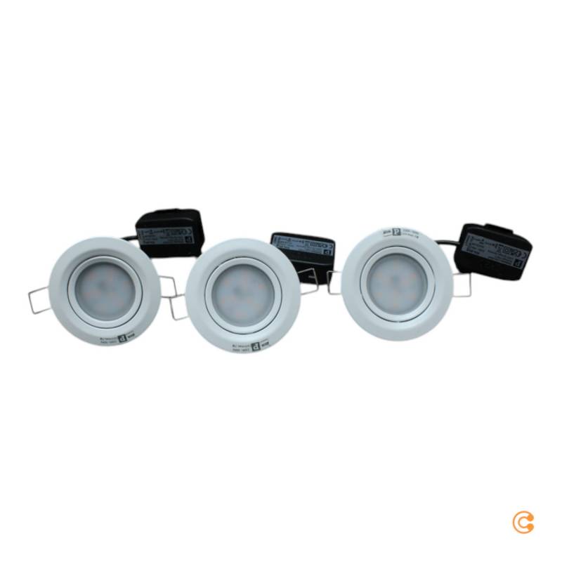 Paulmann 3er Spot Nova Coin Deckenlampe Deckenleuchte Lampe Rund Schwenkbar Weiß B-Ware von Paulmann