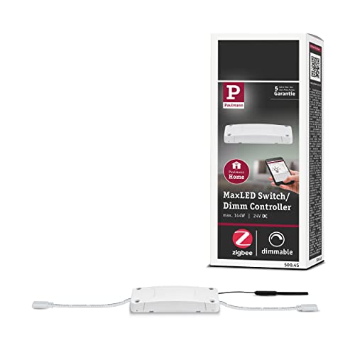 Paulmann 500.46 Smart Home Zigbee Maxled Tunable White Controller max. 144W 24V DC Schaltgerät 50046 - Amazon Echo Plus kompatibel, 3.8 x 9.5 x 2.8 cm von Paulmann