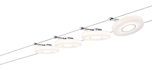Paulmann 50109 LED Seilsystem DiscLED I Basisset Smart Home Bluetooth erweiterbar Tageslichtweiß 4x4W Satin Dimmbar Tunable White Paulmann 50109 LED Seilsystem DiscLED I Basisset Smart Home Bluetooth erweiterbar Tageslichtweiß 4x4W Satin Dimmbar Tunable White von Paulmann