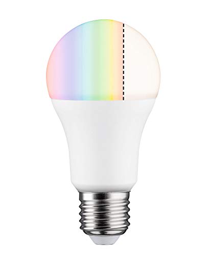 Paulmann 50124 LED Lampe Standardform Smart Home Zigbee RGBW 9,3 Watt dimmbar Energiesparlampe Matt Beleuchtung Lampen 2700 K E27 von Paulmann