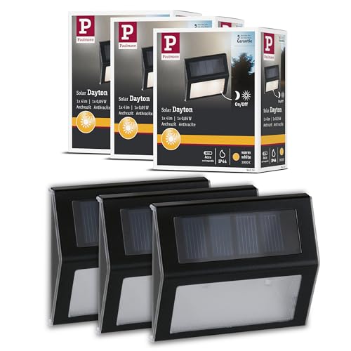 Paulmann 5219 Bundle Solar LED Treppenleuchte Dayton 2er Pack IP44 3000K 2lm Anthrazit Solarleuchte Paulmann 5219 Bundle Solar LED Treppenleuchte Dayton 2er Pack IP44 3000K 2lm Anthrazit Solarleuchte von Paulmann