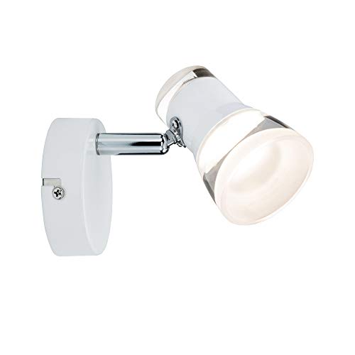 Paulmann 66662 Spotlight Clear 1x4,3W Weiß matt/Chrom 230V Metall Acryl 666.62 Deckenleuchte Lampe LED Deckenlampe Deckenstrahler von Paulmann