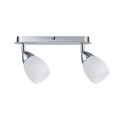 Paulmann 66683 Spotlight WolbalLED max 2x10W GU10 Chrom matt/Opal 230V Metall/Glas 666.83 Deckenleuchte Lampe LED Deckenlampe Deckenstrahler von Paulmann