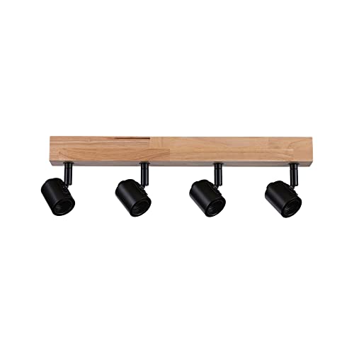 Paulmann 66773 Strahler Arvid 4-flammig max. 4x20 Watt Deckenleuchte Schwarz/Holz Spot Metall E27 Paulmann 66773 Strahler Arvid 4-flammig max. 4x20 Watt Deckenleuchte Schwarz/Holz Spot Metall E27 von Paulmann