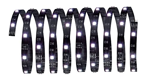 Paulmann 704.30 Function YourLED ECO Basisset 3m RGB 14,5W 230/12V Niedervolt 24VA Schwarz Kunststoff 70430 LED Lichtband Lichtstreifen Lichtschlauch von Paulmann