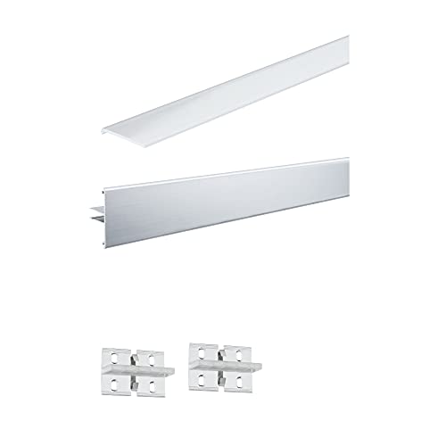 Paulmann 70520 Stripe Duo Profil Set 1m inkl. 2 Clips und Diffusor Strip Alu eloxiert Lichtband Alu Lichtstreifen von Paulmann