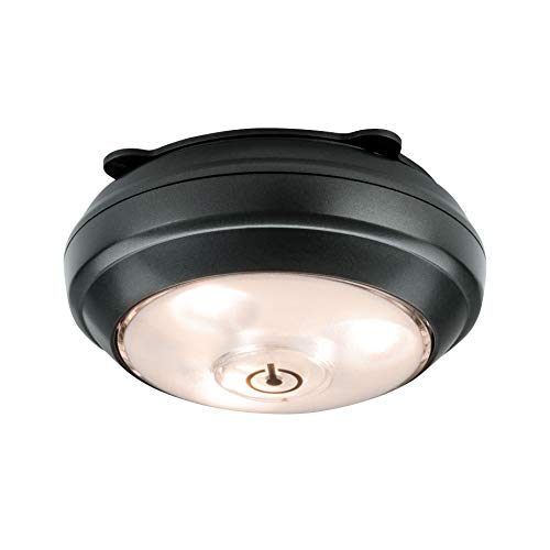 Paulmann 70639 LED Möbelleuchte Button incl. 1x0,6 Watt dimmbar Schrankleuchte Anthrazit Schranklicht Kunststoff Küchenlampe 3000 K von Paulmann