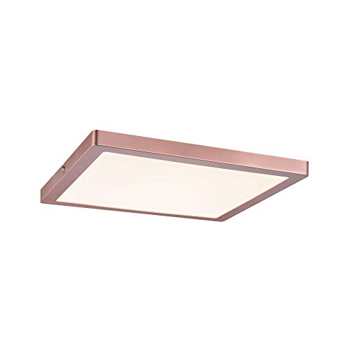 Paulmann 70873 LED Panel Atria eckig incl. 1x24 Watt dimmbar Deckenlampe Roségold Deckenleuchte Kunststoff Wohnzimmerlampe 2700 K von Paulmann