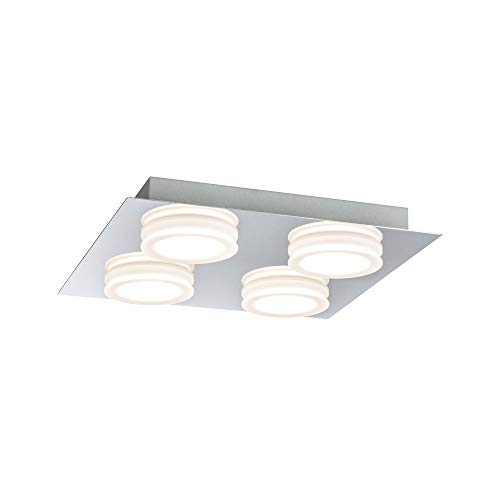 Paulmann 70875 LED Deckenleuchte Doradus incl. 4x4,7 Watt Deckenlampe Chrom Wohnzimmerlampe Metall, Kunststoff Flurlampe 3000 K von Paulmann