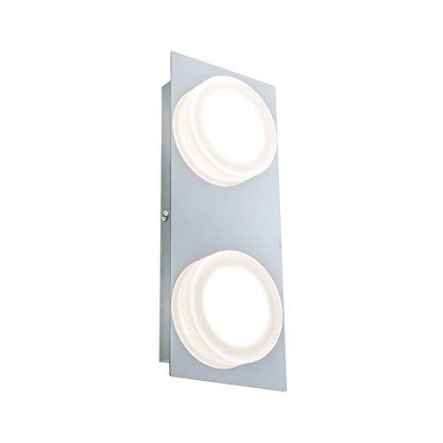 Paulmann 70883 LED Deckenleuchte Doradus eckig incl. 2x4,7 Watt Deckenlampe Chrom Wohnzimmerlampe Metall, Kunststoff Flurlampe 3000 K von Paulmann
