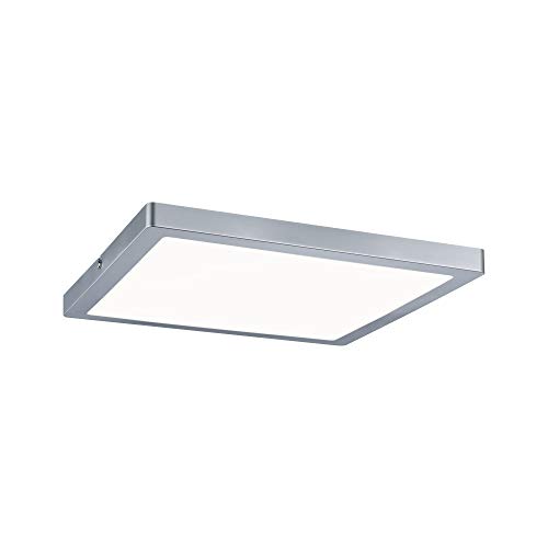 Paulmann 70936 LED Panel Atria eckig incl. 1x20 Watt Deckenlampe Chrom matt Deckenleuchte Kunststoff Wohnzimmerlampe 4000 K von Paulmann