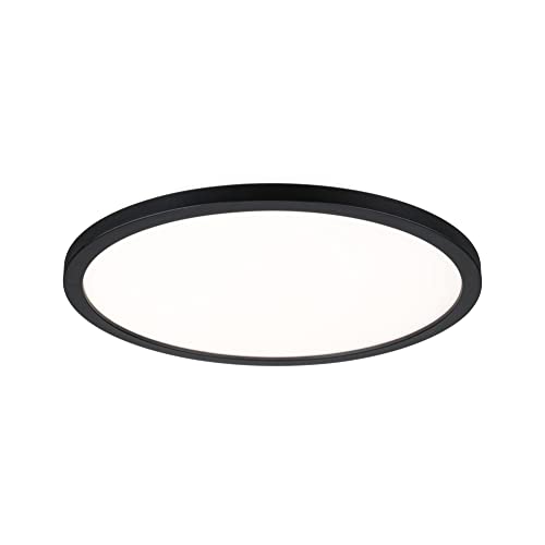 Paulmann 70998 LED Panel Atria Shine rund incl. 1x16 W Warmweiß Lichtpanel Kunststoff Beleuchtungssystem 3000 K, Schwarz, Ø 293 mm von Paulmann