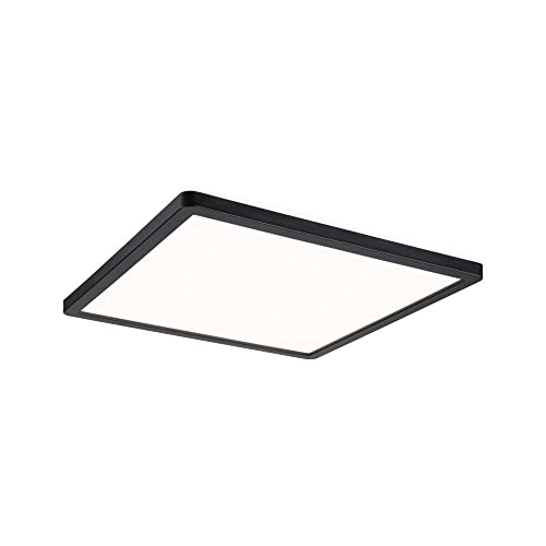 Paulmann 71001 LED Panel Atria Shine 293x293mm eckig incl. 1x16 W Warmweiß Schwarz Lichtpanel Kunststoff Deckenpanel 3000 K von Paulmann