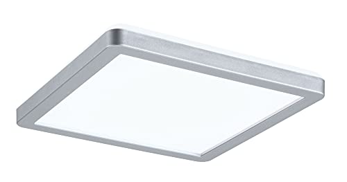 Paulmann 71007 LED Panel Atria Shine 190x190mm eckig incl. 1x11,2 W Tageslichtweiß Chrom matt Lichtpanel Kunststoff Deckenpanel 4000 K von Paulmann