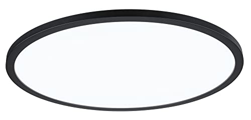 Paulmann 71013 LED Panel Atria Shine 3-Step-Dim rund dimmbar Tageslichtweiß Lichtpanel Kunststoff Deckenpanel 4000 K, Schwarz, Incl. 1x22 W, Ø 420 mm von Paulmann