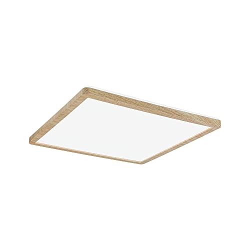 Paulmann 71035 LED Panel Atria Shine Deckenleuchte mit Backlight eckig IP44 16W 1600lm 293x293mm Holzoptik Kunststoff 4000K Badleuchte von Paulmann