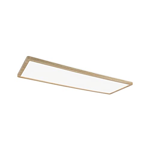 Paulmann 71036 LED Panel Atria Shine Deckenleuchte mit Backlight eckig IP44 22W 2300lm 580x200mm Holzoptik Kunststoff 4000K Badleuchte von Paulmann