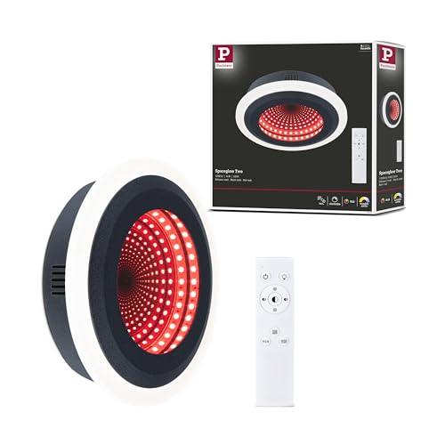 Paulmann 71037 LED Deckenleuchte Spaceglow Two RGB+ 1200lm 200mm 230V 14W Schwarz matt dimmbar Wand-/Deckenleuchte Paulmann 71037 LED Deckenleuchte Spaceglow Two RGB+ 1200lm 200mm 230V 14W Schwarz matt dimmbar Wand-/Deckenleuchte von Paulmann