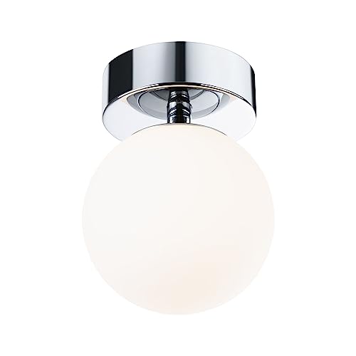 Paulmann 71064 LED Deckenleuchte Selection Bathroom Gove IP44 3000K 400lm 230V 5W Chrom, Satin Badleuchte von Paulmann