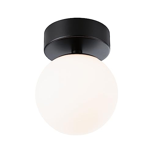 Paulmann 71071 LED Deckenleuchte Selection Bathroom Gove IP44 3000K 400lm 230V 5W Schwarz matt, Satin Badleuchte von Paulmann