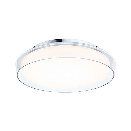 Paulmann 71075 LED Deckenleuchte Selection Bathroom Luena IP44 3000K 860lm 230V 16,5W Glas, Chrom Badleuchte von Paulmann