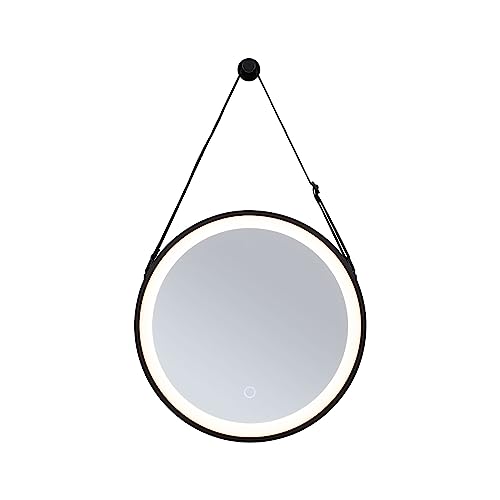 Paulmann 71092 LED Leuchtspiegel Miro IP44 Tunable White 200lm 230V 7,5W LED Spiegel, Schwarz matt Badleuchte von Paulmann