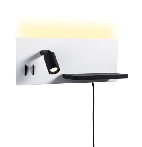 Paulmann 71102 LED Wandleuchte Serra USB C 2700K 650lm / 200lm 230V 5,5 / 1x2,6W dimmbar Weiß matt, Schwarz matt Wandleselampe Paulmann 71102 LED Wandleuchte Serra USB C 2700K 650lm / 200lm 230V 5,5 / 1x2,6W dimmbar Weiß matt, Schwarz matt Wandleselampe von Paulmann