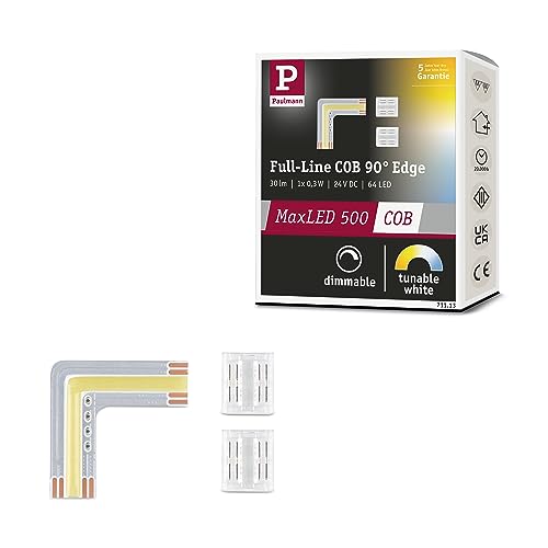 Paulmann 71113 MaxLED 500 LED Strip Full-Line COB Ecke 0m 0,35W 1000lm/m 2.133LEDs/m Tunable White LED Band erweiterbar von Paulmann
