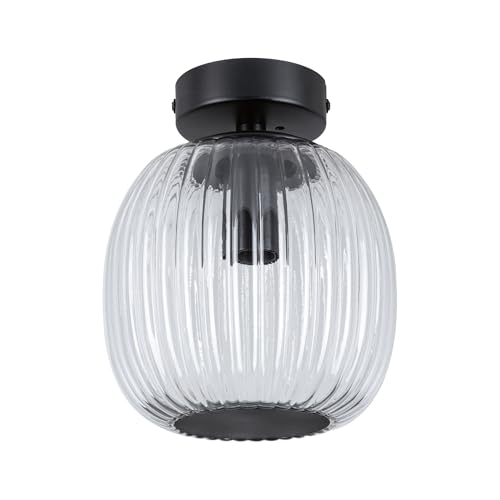 Paulmann 71145 Selection Bathroom Deckenleuchte Ruya IP44 E14 230V max. 20W Glas, Schwarz matt Wand-/Deckenleuchte, Badbeleuchtung von Paulmann