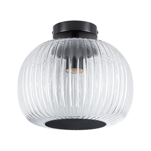 Paulmann 71146 Selection Bathroom Deckenleuchte Ruya IP44 E27 230V max. 60W Glas, Schwarz matt Wand-/Deckenleuchte, Badbeleuchtung von Paulmann