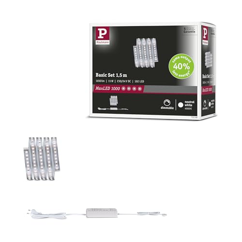 Paulmann 71248 MaxLED 1000 LED Strip Neutralweiß Basisset 1,5m 11W 1100lm/m 128 LEDs/m 4000K 30VA Paulmann 71248 MaxLED 1000 LED Strip Neutralweiß Basisset 1,5m 11W 1100lm/m 128 LEDs/m 4000K 30VA von Paulmann