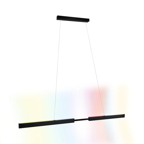 Paulmann 78024 LED Pendelleuchte Smart Home Zigbee 3.0 Aptare RGBW+ dimmbar 1920lm / 1920lm 2x16W Schwarz gebürstet von Paulmann