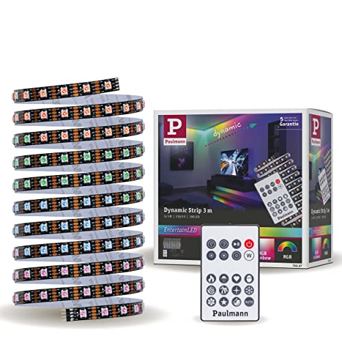 Paulmann 78887 LED Stripe Dynamic Set, Dynamic Rainbow RGB IP20 12V DC incl. 1x5 Watt dimmbar Lichtband Weiß Kunststoff, Kunststoff, Weiß, 3m Paulmann 78887 LED Stripe Dynamic Set, Dynamic Rainbow RGB IP20 12V DC incl. 1x5 Watt dimmbar Lichtband Weiß Kunststoff, Kunststoff, Weiß, 3m von Paulmann