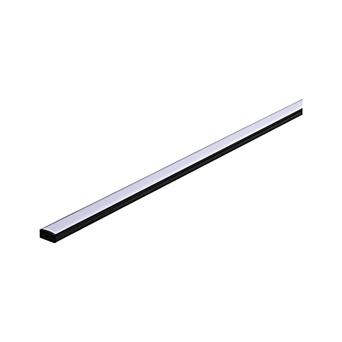Paulmann 78902 Profil Base mit weißem Diffusor 1m LED-Kanäle Schwarz Leisten Aluminium, Kunststoff Stripe von Paulmann