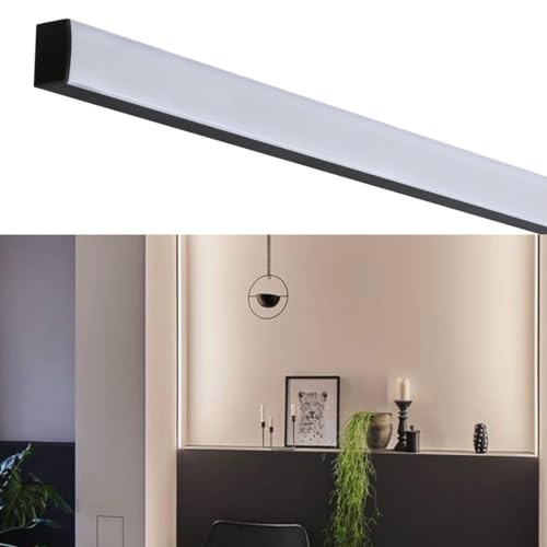 Paulmann 78904 Profil Square mit weißem Diffusor 1m LED-Kanäle Schwarz Leisten Aluminium, Kunststoff Stripe von Paulmann